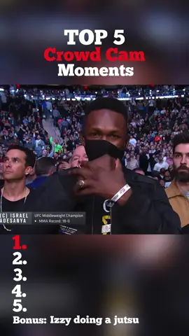 Top 5 Crowd Cam moments 📸🔥 #top5 #crowdcam #moments #UFC #mma 