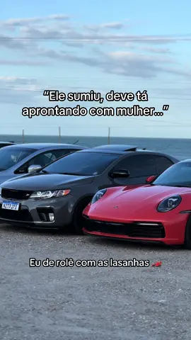 Aprontando nada, só de rolê com as lasanhas aonde nem 3G pega 😂 #gearhead #amigos #carros #projectcar #porsche #ceratokoup #rolê 