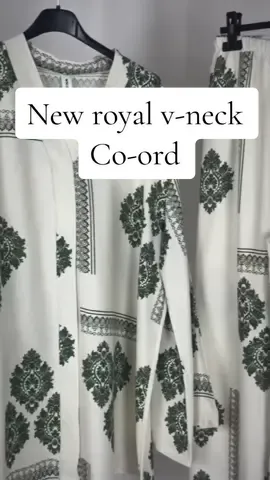 Our new v-neck royal patterned co-ord set is now available on the tiktok shop!  #fyp #modestfashion #fashion #summervibes #Summer #modest 
