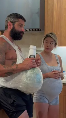 He either needs 2 watermelons OR he secretly liked it… maybe both🤔🤔  #9monthspregnant  #watermelonchallenge #pregnancy #9months #couplechallenge #parenthood #momtobe