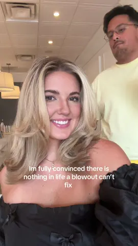 Especially when someone else does it #blowout #girlhood #hairtok 