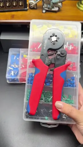 Insulated Terminal Connector Kit, 1 Set Wire Terminal Crimping Tool with Accessories, HSC8 6-4A Crimper & Terminals/Box, Hand Tools Kits for Tool Box Full Set #lukesparky #electrician #handtools #toolbox #tiktokshop #tredingvideo 