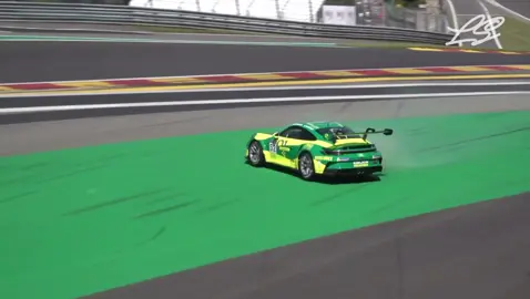 Perfect high speed 360 in famous Raidillon Corner on Spa Francorchamps!👀✅ #2024 #lasangle #Motorsport #friends #hotmoment #sunday #belgium #spa #francorchamps #porsche #991 #gt3 #991gt3 #gt3cup #crash #mistakes #360 #high #speed #raidillon 