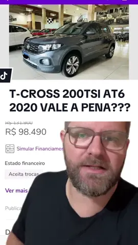 T-Cross 200 tsi AT6 2020 é um SUV que custa abaixo dos R$ 100 mil! Veja alguns valores de peças de reposição e depois me diz se achou caro ou barato de manter! Porém imprevistos podem acontecer e a @RedeAuto Proteção Veicular é a proteção veicular que cuida da sua tranquilidade, faça uma cotação e se surpreenda com o valor e qualidade do serviço prestado! #lucasfaccina #instagram #tiktok #carros #redeauto 