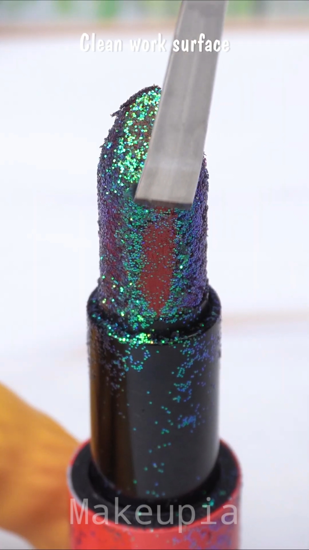 How To Clean Glitter Off Your Lipstick #cosmeticrepair #satisfying #asmr #oddly #oddlysatisfying #makeup2024 #trending #viral #bts 