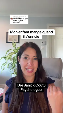 Réponse à @Lydia Larocque  #psychologie #psychologue #parent #alimentation #enfant #emotion #parenting 