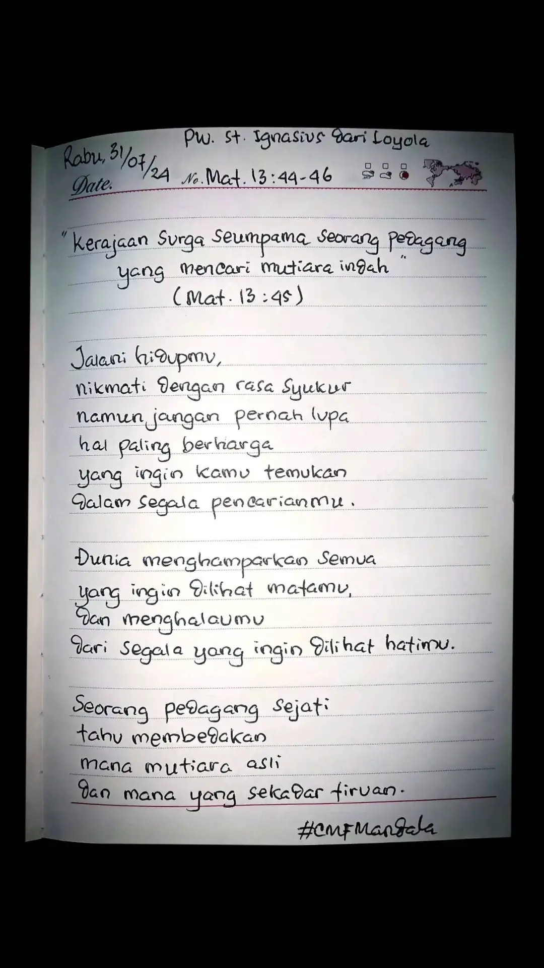 Tuhan berkati...🔥 #renungan #renunganharian #renungankatolik #doa #berdoa #doakatolik #katolik #khatolik #katolikvidgram #tuhanyesus #gerejakatolik #katolikroma #katolikagamaku #katolikku_keren #katolikindonesia #katoliktiktok #omk #orangmudakatolik #katolikmuda #omkindonesia 