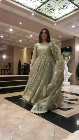 Outfit Details: @Lashkaraa  Light mint embroided anarkali style lehnga 🌙 #fyp #lashkaraa 