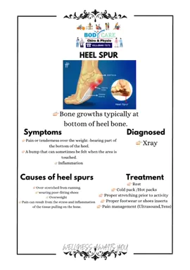 HEEL SPURS  #heelspurs  #musculoskeletal  #bodycarechirophysiolahaddatu  #physiotherapy  #fisioterapisabah  #sharingiscaring  #wellnessawaitsyou 