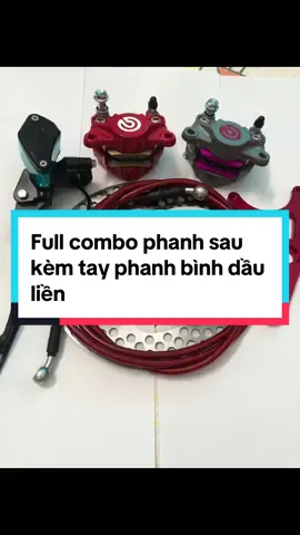 Full combo phanh đĩa sau xe điện kèm tay phanh bình dầu liền gắn mọi dòng xe #tayphanh #phanhdia #xediendo #phutungxedientienlong #xuhuongtiktok #xuhuong 