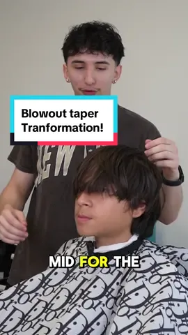 Client came in with grown out hair over 5 months. He wanted a blowout taper with a textured fringe.  #houstonbarber #barber #haircut #straighthair #taperfade #lowtaper #midtaper #blowout #fringe #dropfade #fyp 