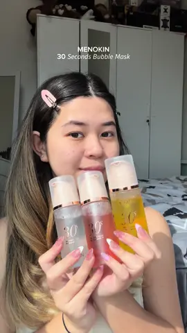 🫧 absorbed in just 𝟑𝟎 𝐬𝐞𝐜𝐨𝐧𝐝𝐬? 🫣 create a 𝙆𝙤𝙧𝙚𝙖𝙣 𝙂𝙡𝙖𝙨𝙨 𝙎𝙠𝙞𝙣 with the Super Quick & Easy Bubble Mask from @MENOKIN 메노킨  you can check their products on instagram or amazon app. 💰 🗣️ Honest Review: I personally loved how this bubbles melt on my skin in just 30 seconds ✨ my skin feels so moisturized, lifted, & hydrated without too much effort. Loved this one ⭐️ #MENOKIN #Bubblemask #30SecMask #Collagenmask #quickmask