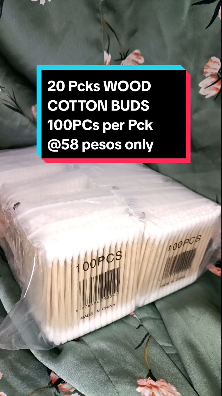 WOOD COTTON BUDS 100PCS-20pcks 💮 #cottonbuds#personalcare  #trending #fypシ゚viral #fyp #bestseller 