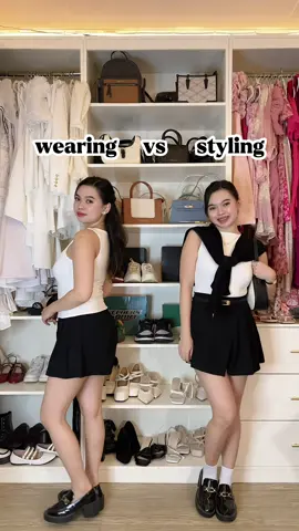 wearing vs styling #wearingvsstyling #styling #outfitideas #krishawong 