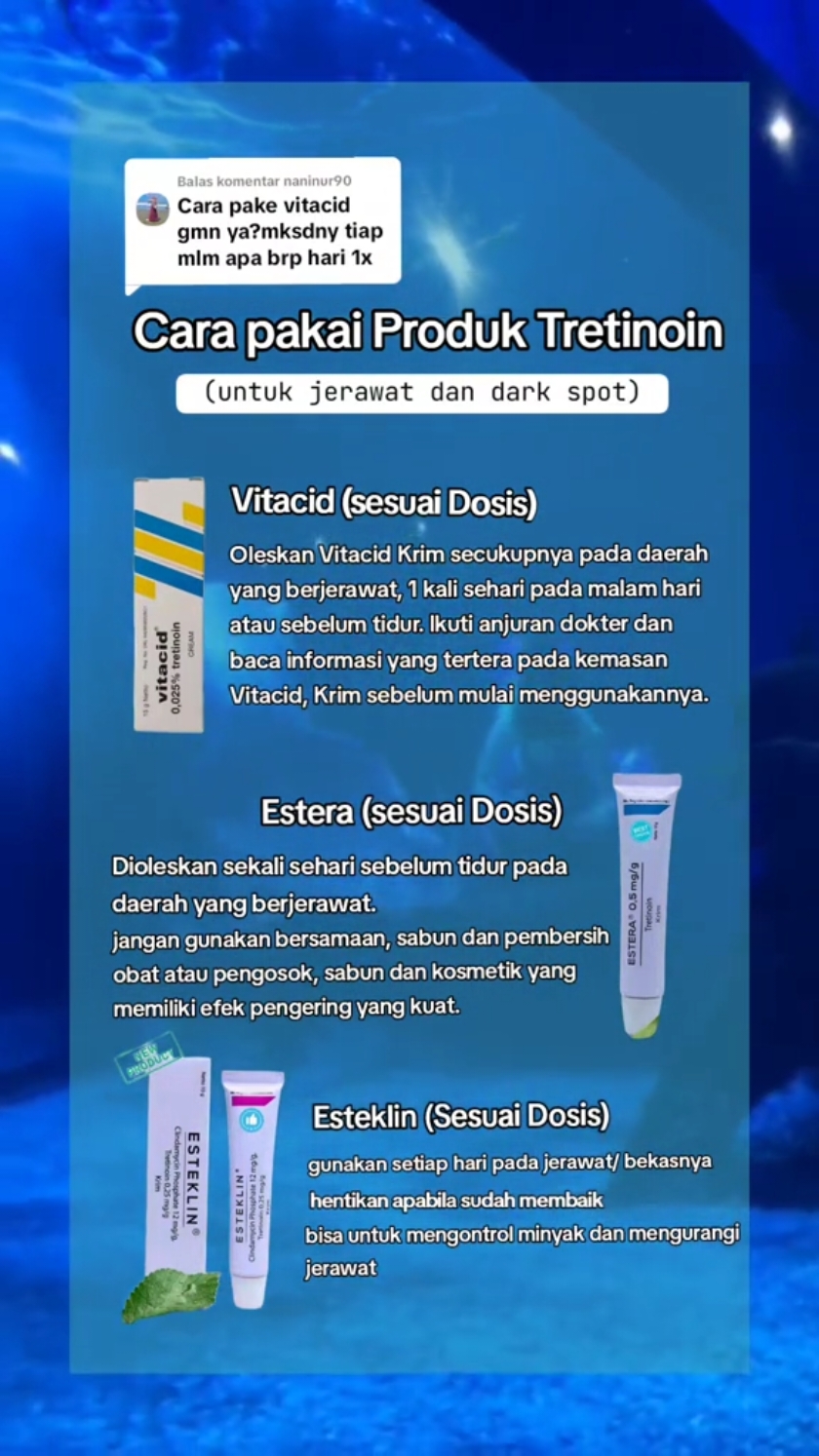 Membalas @naninur90 tengang tretinoin yang lagi viral ini #tretinoin #jerawat #fypシ #infografis #tips #rekomendasiskincare #tipsglowup #tipsandtricks #vitacid 