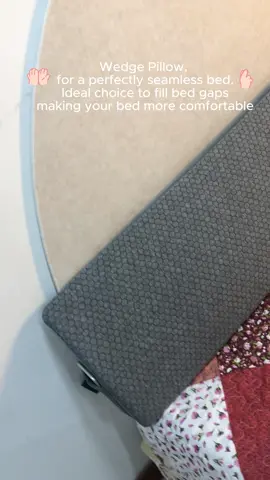 Wedge Pillow, for a perfectly seamless bed. Ideal choice to fill bed gaps, making your bed more comfortable#ComfortableSleep#SeamlessBed#BedGapFiller#PeacefulSleep#GapSolution#SeamlessExperience#PerfectBed#GreatSleep#MattressGapFix#SleepAid#FillBedGaps#NightSleep #NoMoreGaps#SeamlessMattress#TidyBed#ComfortableSeamless#PerfectSleep#SeamlessExperience