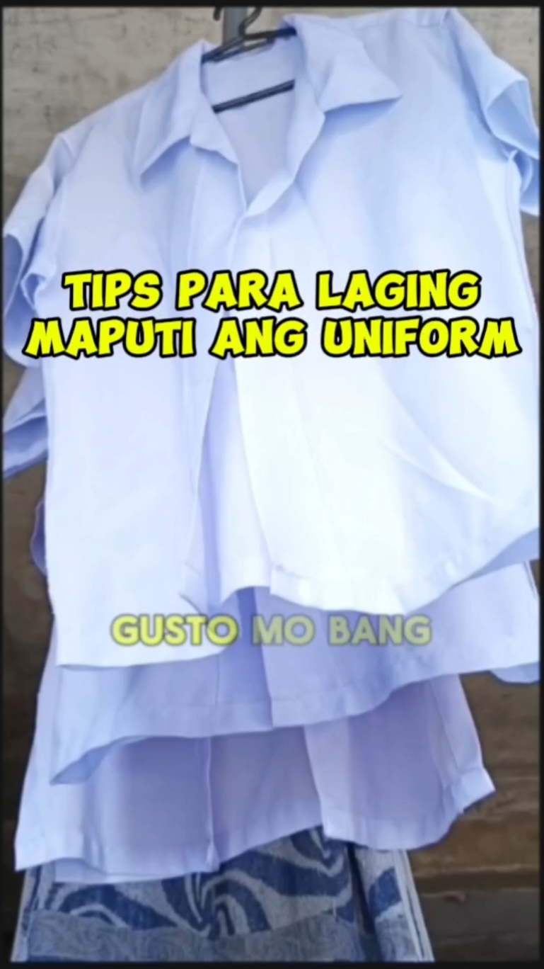 Paano paputiin ang mga puting uniform #tips #fyp #uniform 