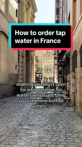 How to order tap water in France? #france #traveltip #traveltiktok #fyp 