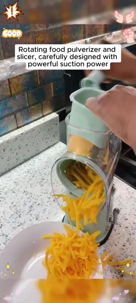 Rotating food pulverizer and slicer #smash #section #fruits and vegetables  #kitchen tools