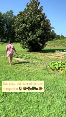 Dad pose,  but in the garden and a mom #gardenzone7 #gardenzone7b #gardenhumor #homestead 