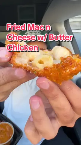 Fried Mac n Cheese with Butter Chicken??? #mukbang #foodreview 