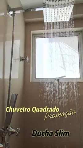 Comprei esse Lindo Chuveiro Quadrado com ducha slim! Link na bio! #chuveiro #shopee #reviewcolab #banho #relax 