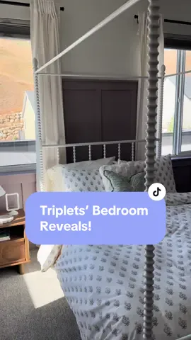 Which room is your favorite? 🥰 #bedroommakeover #kiddecor #decorideas #homemakeover #triplets 