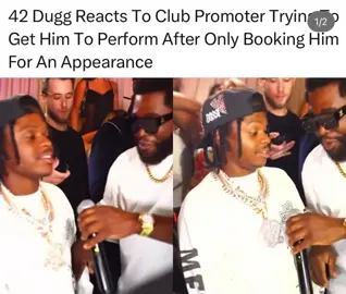 42 Dugg Reacts To Club Promoter Trying To Have Him Perform After Only Booking For Appearance ! #Fyp #viral #shade #42dugg #creatorsearchinsights #Rapper 