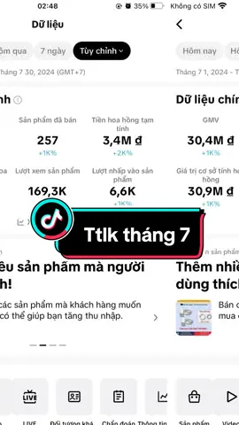 Thành quả tháng thứ 2 làm ttlk . Mong tháng sau x2x3 ạ #ttlk #ttlktiktokshop #cố_gắng #chămchỉ #affiliatemarketing 