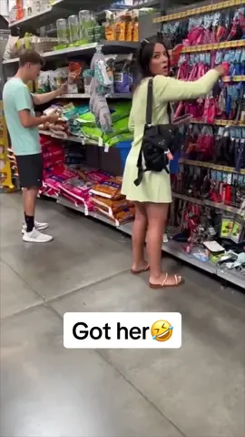 She ran out of the store🤣🙈 #wife #store #fyp 
