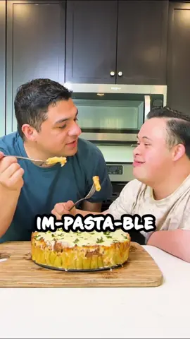 It’s Im-pasta-ble not to love you 💛 #downsyndrome #brotherlove #food #wholesome #family #pastapizza #Foodie 