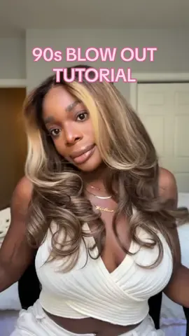 90s blowout hair tutorial!!! ✨ linking the amazon air dryer brush in my storefront! #90sblowout #hairtok #blowoututorial #dysonairwrapcurls #90sblowoutblackgirl #hairtutorial  