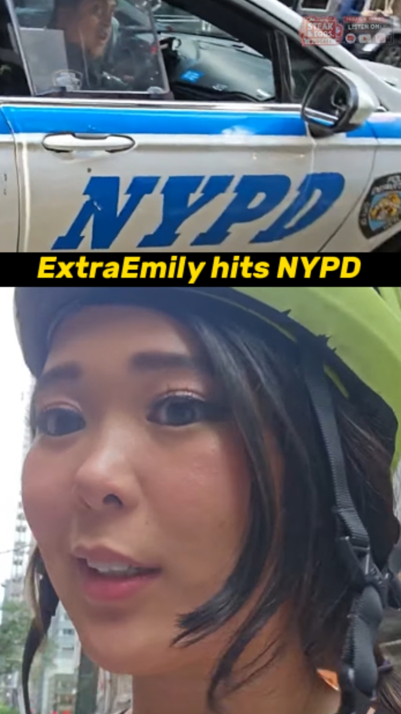ExtraEmily hits NYPD on stream! #extraemily #otk #otkteam #ny 