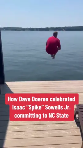 Dave Doeren got a little excited about landing one of the top centers in rbe country! 🤣🤣 #NCState #GoPack #viral #CollegeFootball #HTT #fyp #DaveDoeren 