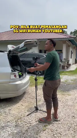 Ragam bila buat pemasangan 5G WiFi rumah Youtuber @ExanJaz , kita pulak kena rekod video utk dia. TQ bang belanja makan. Surrrr oiiii.. #pasangwifi #5gwifi #modemwifi #wifilaju #modem5g #gtencp502 #mrchangloon  