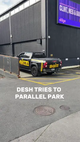 Desch tries to parallel park. Anyone keen to help the bro? 😭