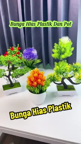 Bunga hias plastik dan pot kecil. ornamen bonsai, bunga sakura, buah dll.  #bungahias #bungaplastik #bungahiaspot #dekorasirumah #bungahiasplastik #bonsaiplastik #ornamenbunga #promoguncang88 