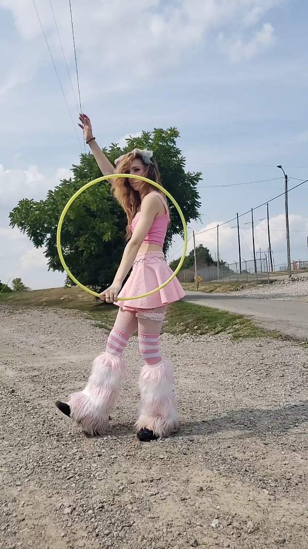 These ears will always get knocked off when I hoop. I don't even hide it anymore. 😅 #hooptok  #OOTD #alternativefashion #foryou #hooping #hooper #hulahoop #hulahooping #flowarts #flowartist #edm #ravetok #plurr #fauxears #kawaii 