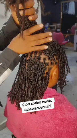 afrobulk twists short hairstyles  #fyp #foryoupage #kahawawendani #twisthairstyles #shorthairstyles 