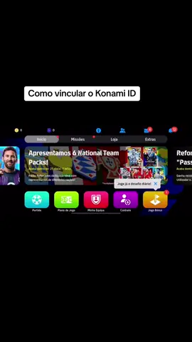 Como Vincular o komami id no efootball  #CapCut #efootball #como #efootballmobile #efootball2023mobile #efootball2024 #fyp #viral #fypシ゚viral #how #konamiid #id #vincular #tiktok 