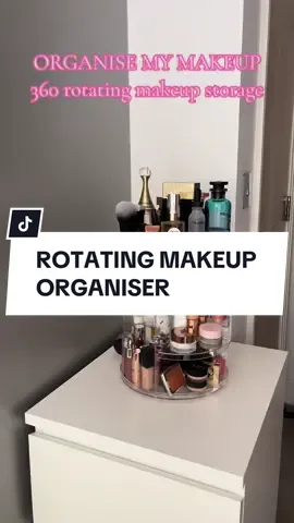 Organise my makeup. 360 totstinh makeup organiser. #fyp #makeuporganization #360makeuporganizer #makeup 