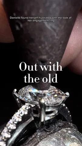 Sometimes the smallest change can make the biggest difference. Danielle loved her engagement ring when it was new but over time she felt more and more uneasy about the setting for the center diamond. We sat down and designed her a very similar ring but with one small change to the setting on the center. This change added a halo of diamonds to the support bar on the head, along with raising it out from the band instead of coming out from the sides. This may seem like a minor change but to Danielle it was the perfect upgrade! #jewelrytransformation #engagementringupgrade #jewelryrepair #RingTransformation #benchjeweler #jewelrydesigner #stonesetting #ovaldiamond #clawprongs #halodiamonds #ringupgrade  We are not accepting mail-in repairs 🚫📫 www.MassoyanJewelers.com YouTube.com/@massoyanjewelers Instagram.com/massoyanjewelers TikTok.com/@massoyanjewelers