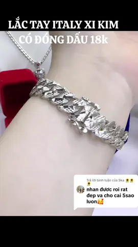 Trả lời @Ska 🌻🌻🌻 anh chị vào giỏ hàng để mua LẮC TAY ITALY XI KIM CÓ ĐÓNG DẤU 18k này nha.