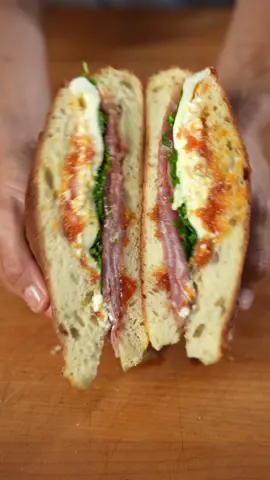 Simple summer sandwich #burrata #prosciutto #sandwich  IB@mmadelinetaylorr 