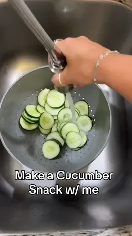 Cucumber Snack inspired by @Logan SOOO good cant wait to make more #cucumbersalad #snack 