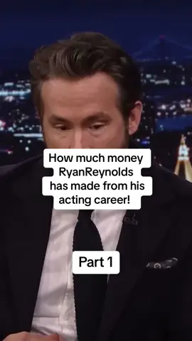 How much money Ryan Reynolds has made from his acting career!  Part 2? Which one next!!! #bloopers #unscripted #scenes #actors #acting #foryou #fyp #ryanreynolds #wealth #money #viral  