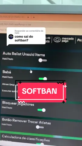 Respondendo a @Heki Sobre SOFTBAN! Configuração que estou fazendo agora! #paletools #paletoolseafc24 #eafc24 #farm #dme #game #futebol 