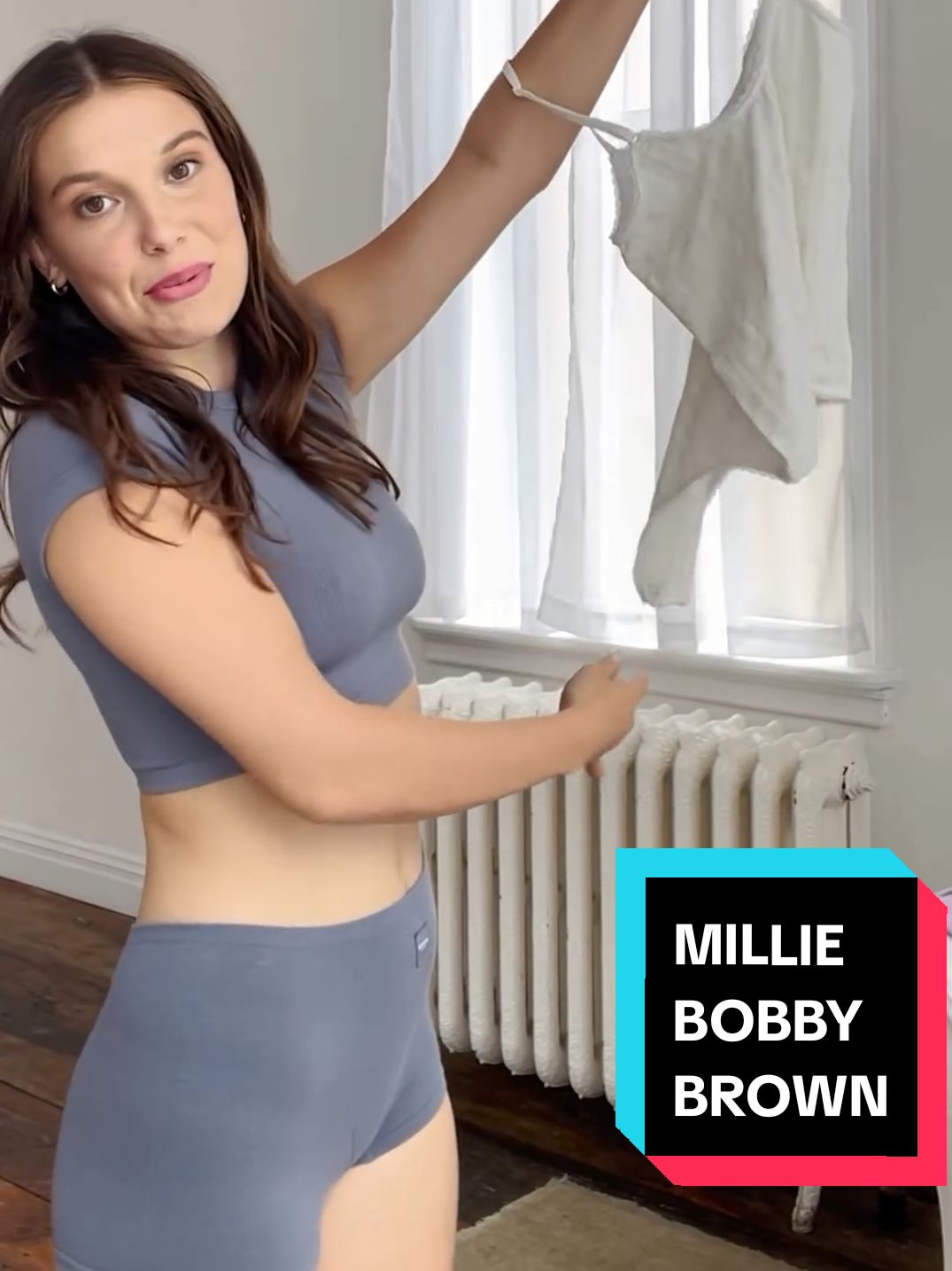 Millie Bobby Brown promoting new intimates by her brand 'Florence by Mills' Fashion: August 2024 #milliebobbybrown #florencebymills #august2024 #actress #strangerthings #eleven #janehopper #drake 