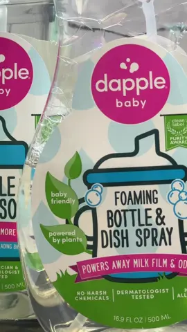 Clean bottles with me using the @Dapplebaby Foaming bottle & dish spray.  Dapple Baby Foaming Bottle & Dish Spray powers away milk film and odor. Blasts away tough messes and rinses clean – great for bottles, sippy cups, pacifiers and breast pump components Specially formulated to target milk residue and uses baking soda to combat odor @Dapple Baby  #dapplebabyambassador24 #dapplebaby 