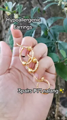 Perfect pang gift at pang daily use!! Lakas maka donya #womensfashion #bangkokgold #hypoallergenic #nonbinary #nonfaded #gold #earrings #affordable #jewelry #accesorios 